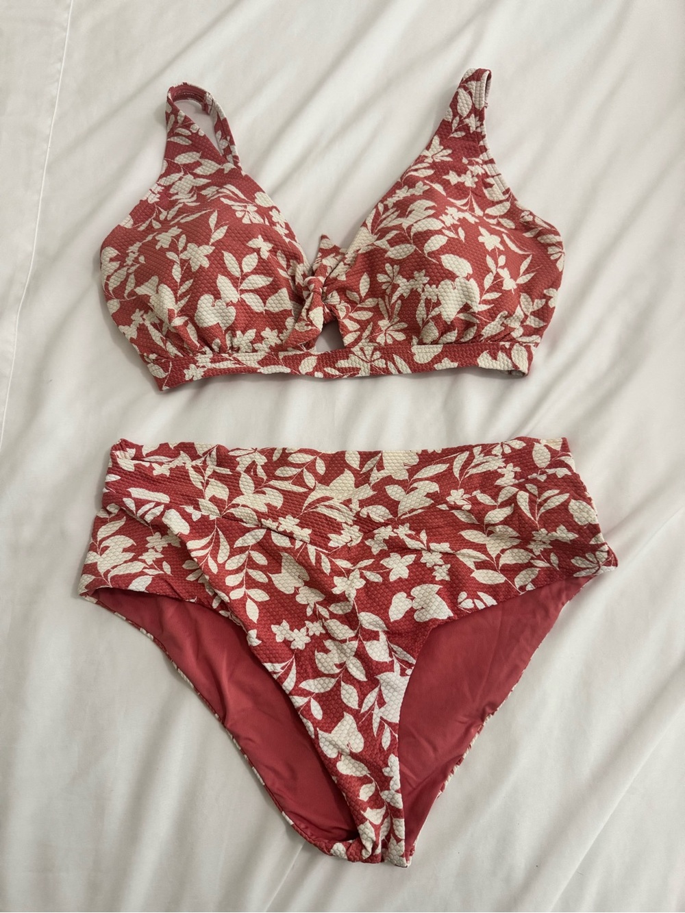 Floral High-Waist Bikini Set